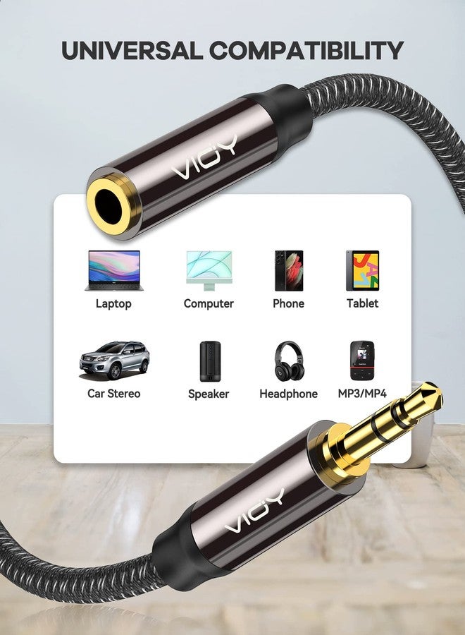 VIOY Headphone Extension Cable 10 FT,[Copper Shell, Hi-Fi Sound] 3.5 mm Male to Female Stereo Audio Cable Nylon Braided Aux Cord for Smartphones, Tablets, Media Player - Image 3